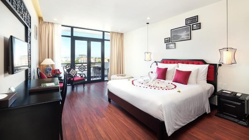 Executive Double or Twin Room with Balcony and Rice Field View