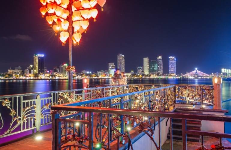 Love bridge in Danang