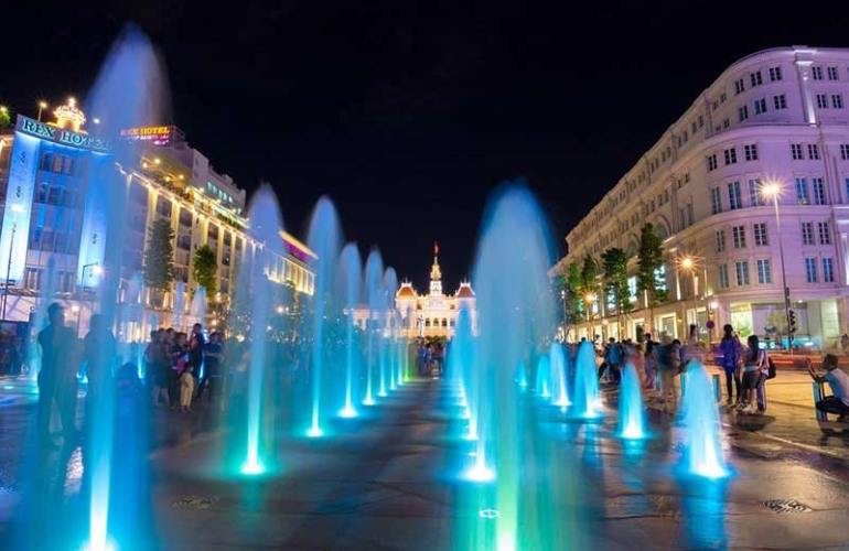 Nguyen Hue Walking Street is a popular spot for locals to jog or hang out