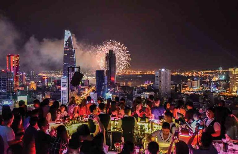 A Skybar in Ho Chi Minh City