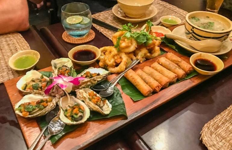 Enjoy dinner at a local restaurant in Hoian