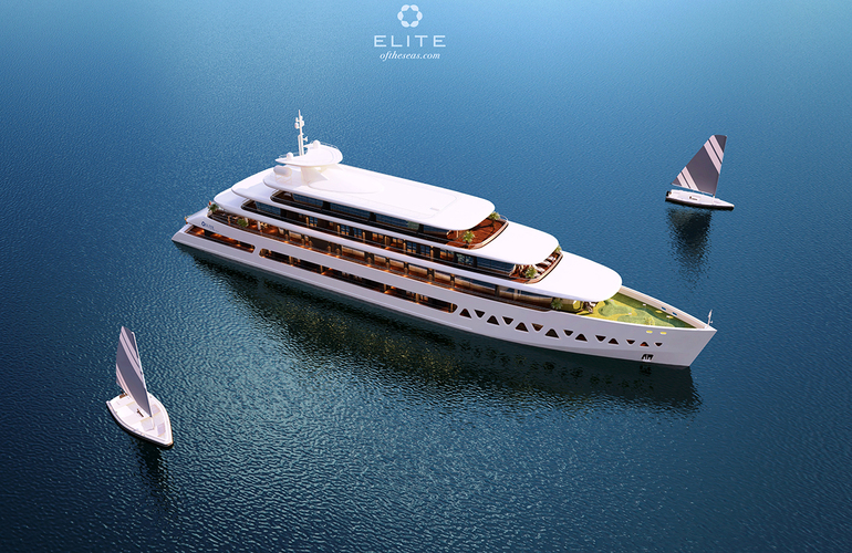 Elite of the Seas 6-star super yacht on Cat Ba Island