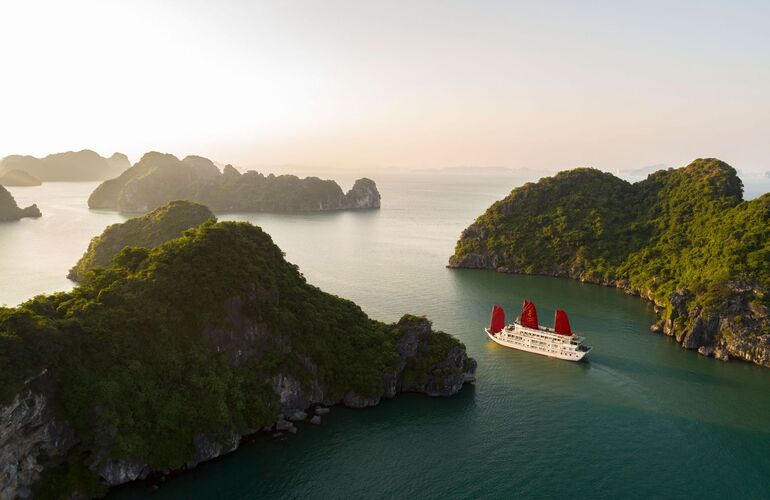 Experiencing a cruise from Vietnam's heaving Halong Bay is a blissful experience 