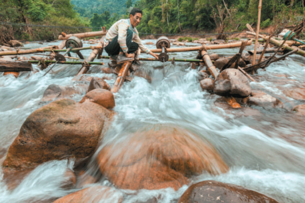 Nam Ou River with many charming villages and beautiful landscapes
