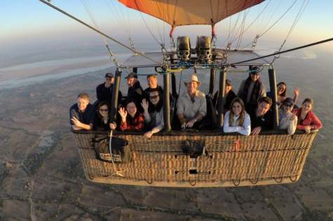 Visitors experience hot air balloon flight and view the entire city of Bagan.