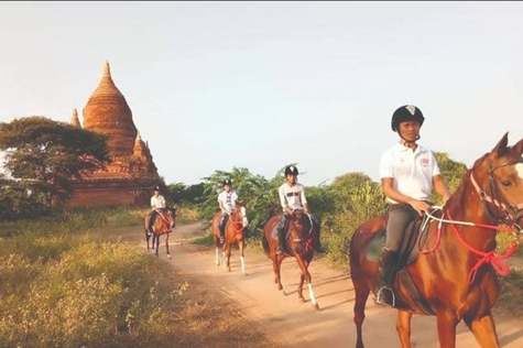 Experience horseback riding to explore Bagan city.