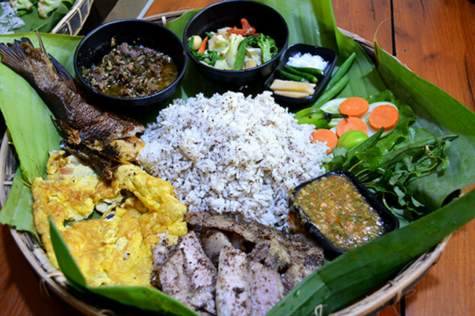 indulge in the flavors of the region at a small local restaurant