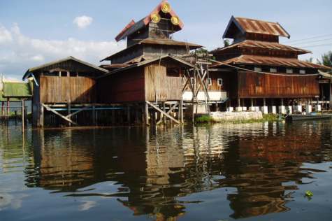 Inle Lake is the home of the Intha people, who reside in unique stilt houses