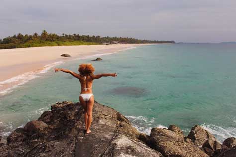 Take in the Ngapali Beach's panoramic views of the turquoise waters stretching out before you