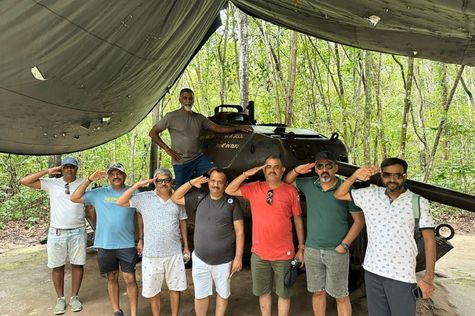 Shoooting guns in Cu Chi Tunnels